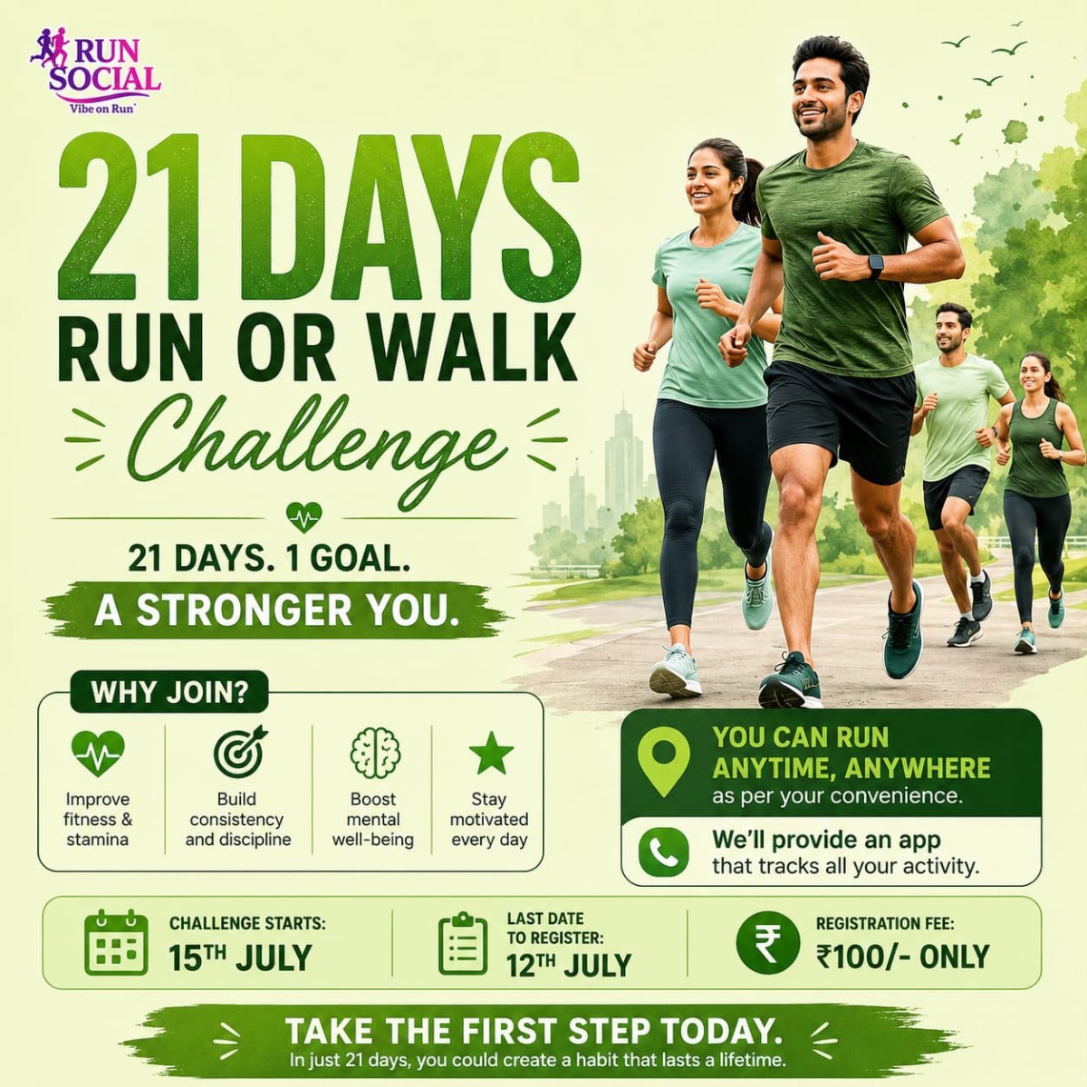 RunSocial - 21 Days Run & Walk challenge